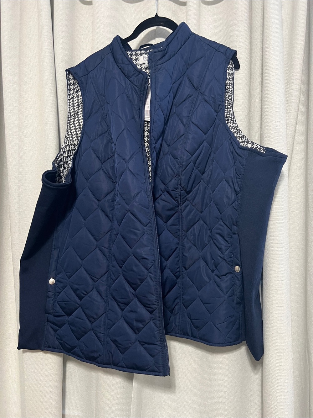Kim Rogers Navy Quilted Sleeveless Vest